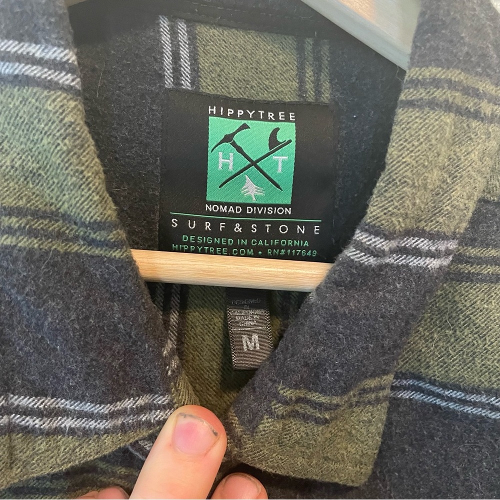 Hippy Tree Striped Button Up - Picture 4 of 4